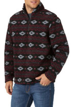 Reddish Brown Western Print Sweatshirt