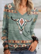 Women's Western Cattle AZTEC Sweatshirt