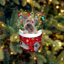Wheaten Terrier In Snow Pocket Christmas Ornament