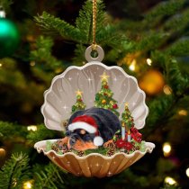 Rottweiler3-Sleeping Pearl in Christmas Two Sided Ornament