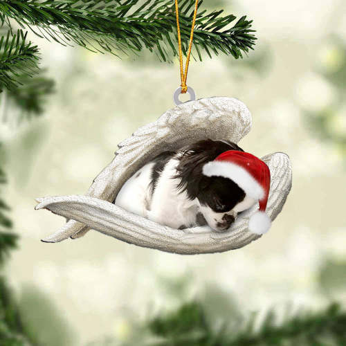 Japanese Chin Sleeping Angel Christmas Ornament