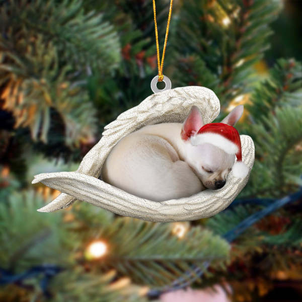 Chihuahua02 Sleeping Angel Christmas Ornament