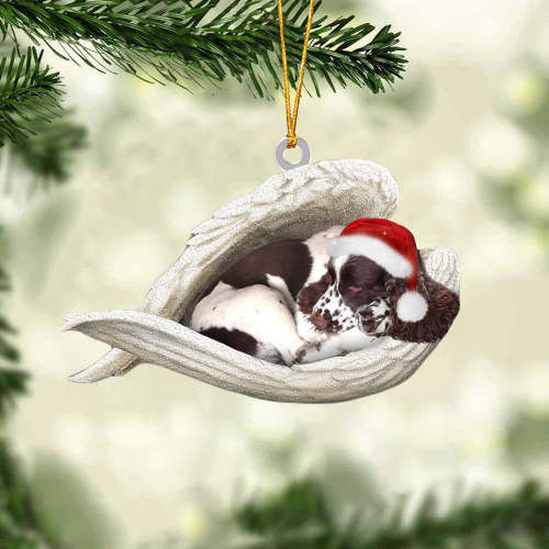 English Springer Spaniel Sleeping Angel Christmas Ornament