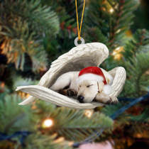 Labrador retriever Sleeping Angel Christmas Ornament
