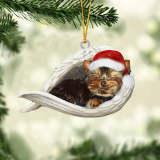 Yorkshire terrier 2 Sleeping Angel Christmas Ornament