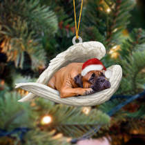 Bull mastiff Sleeping Angel Christmas Ornament