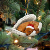 Dachshund Sleeping Angel Christmas Ornament