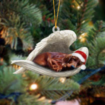 Irish Setter Sleeping Angel Christmas Ornament