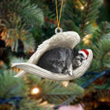 Standard Schnauzer Sleeping Angel Christmas Ornament