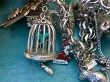 Heavy Sterling Silver Bracelet LOADED with 20 Charms