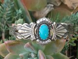 Maisel's Trading Post Navajo Turquoise Bracelet in Sterling Silver