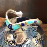 Zuni Channel Inlay Cuff with Lapis Lazuli and Turquoise in Sterling Silver