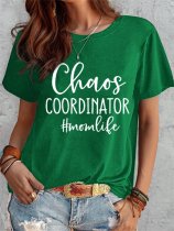 Women's Chaos Coordinator Print Casual Tee Shirt
