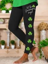 Women's Four-Leaf Clover Print Tights
