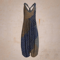 Casual geometric pattern print comfortable jumpsuit