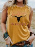 Women's Wallen Print Sleeveless T-Shirt