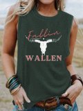 Women's Wallen Print Sleeveless T-Shirt