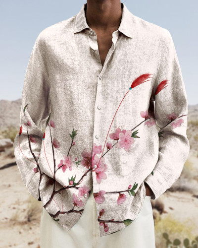 Men's Prints long-sleeved fashion casual shirt 1155