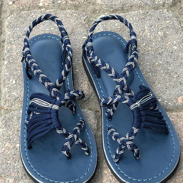 breathable bandage beach flat sandals