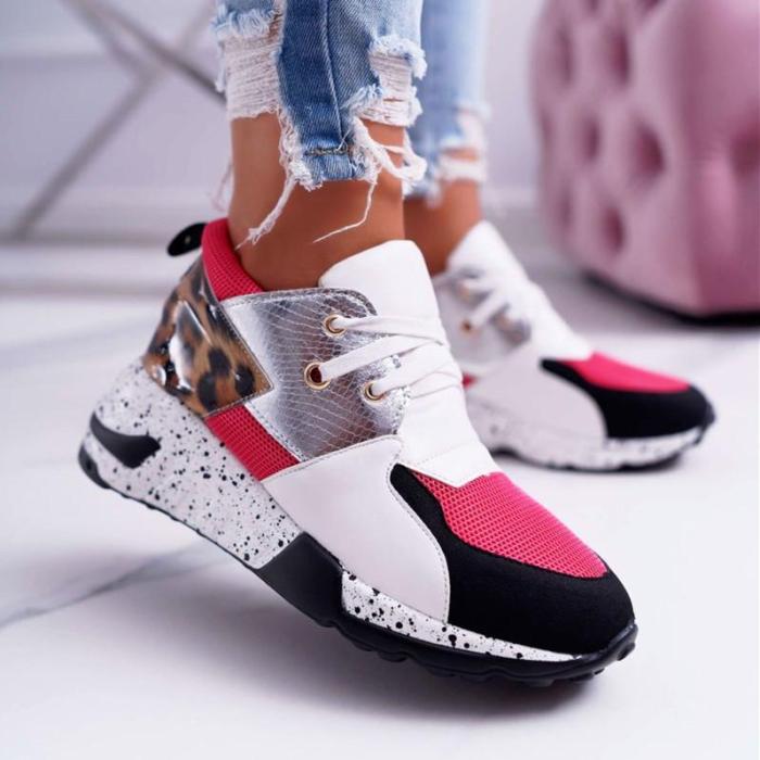 Women All Season  Lace Up Comfy Sole Sneakers