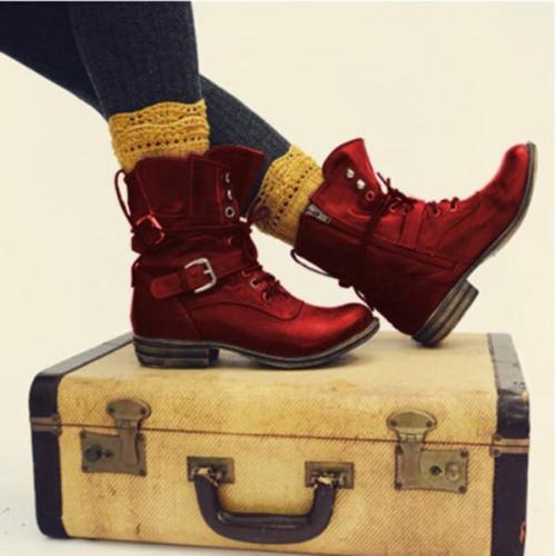 Women Chunky Heel Winter Ankle Boots