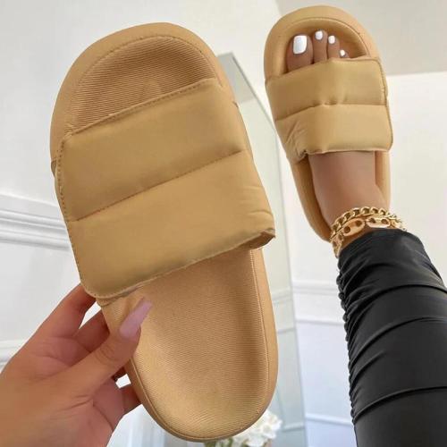 Women Casual Comfy Daily Pu Slip On Flat Slippers
