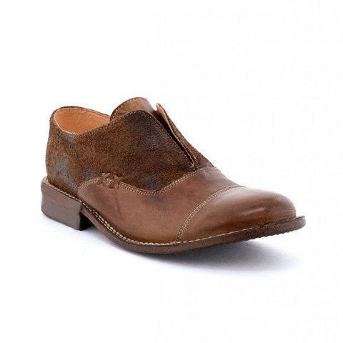 Vintage Slip On Oxford Shoes Paneled Low Heel Loafers
