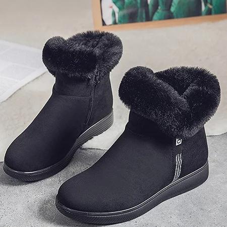 Low Heel Winter Pu Boots