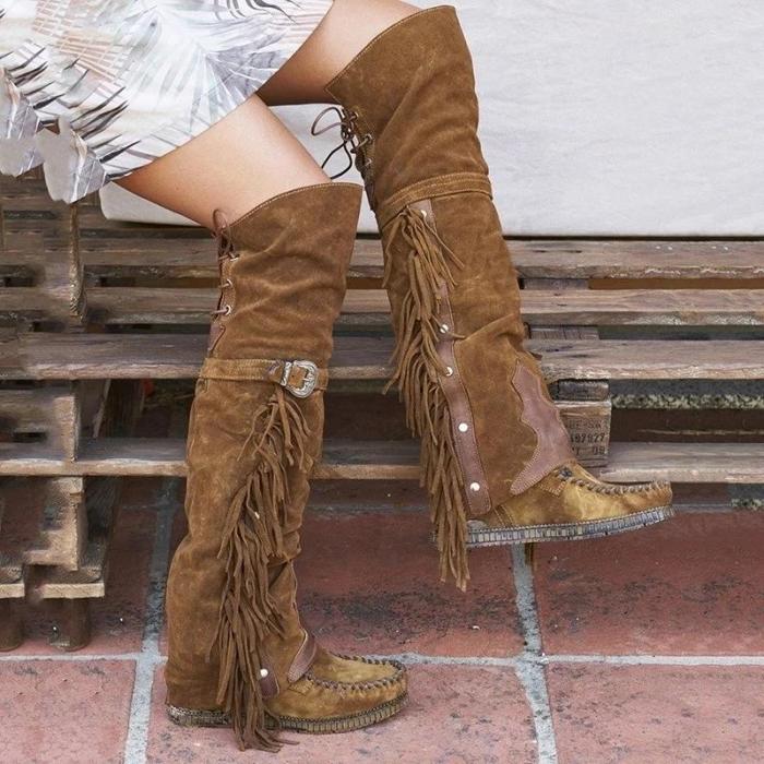 Flat Heel PU Winter Boots
