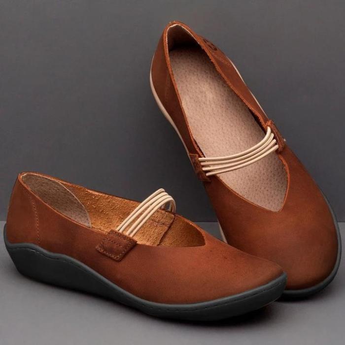 Women's Flat Comfort Leather Mary Jane Shoes