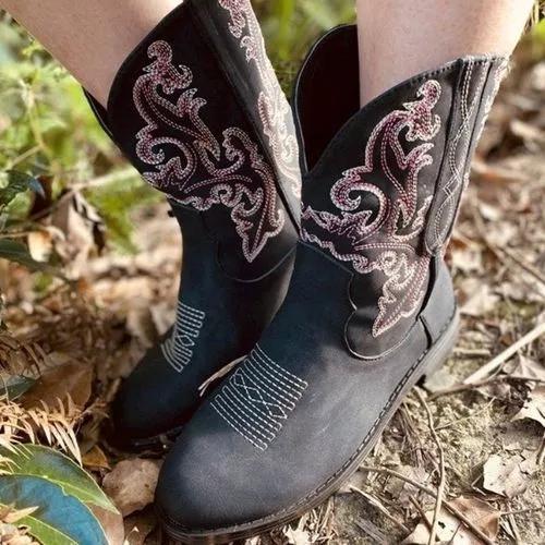 Women's Flower Ankle Boots