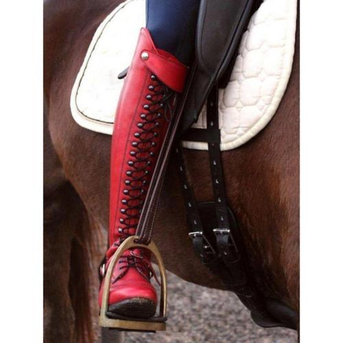 Women Horse Riding Booties Casual Lace-Up Boots