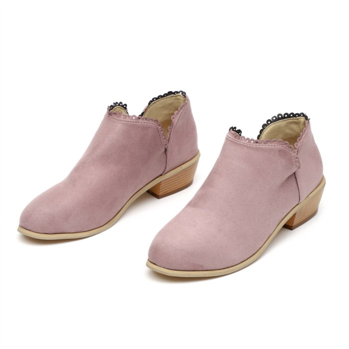 Women's Daily Comfortable Suede Chunky Heel Boots