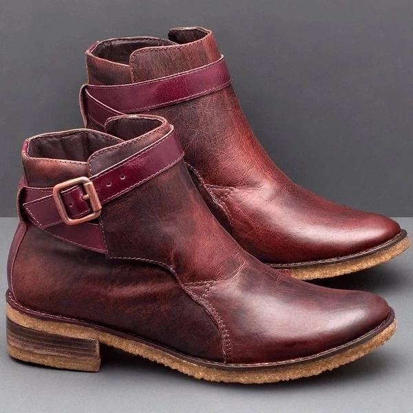 Vintage Buckle Soft Chic Boots
