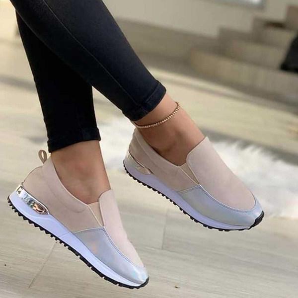 Women's Casual Patchwork Color Flat Sneakers