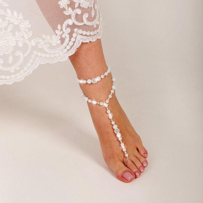 Starfish Beaded Barefoot Sandals Anklet Beach Wedding Starfish Barefoot Sandal