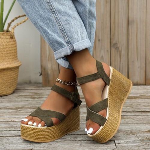 Summer Platform Buckle Sandals