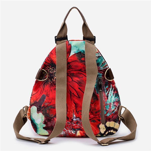 Multifunctional Flower Pattern Bag Waterproof Backpack