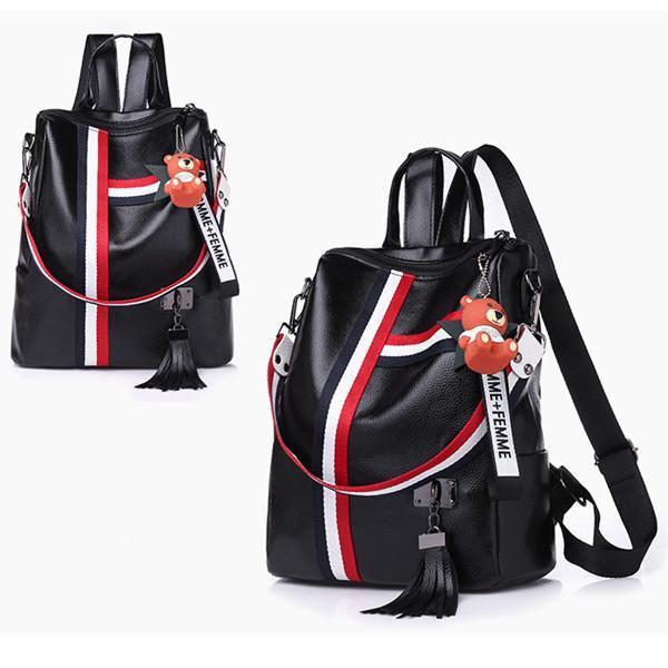 Women's Backpack Stylish Color Block Large Capacity Bag