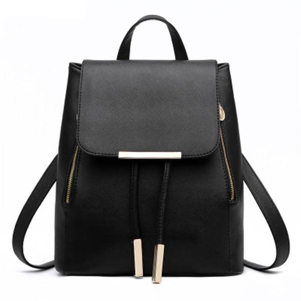 Light Weight Leather Backpack School Bag