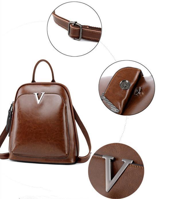 Casual  Cowhide Backpack Original Multi-functional Shoulder Bag