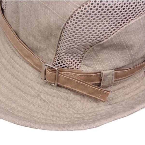 Embroidery Visor Bucket Hat Fisherman Hat Outdoor Mesh Sunshade Cap