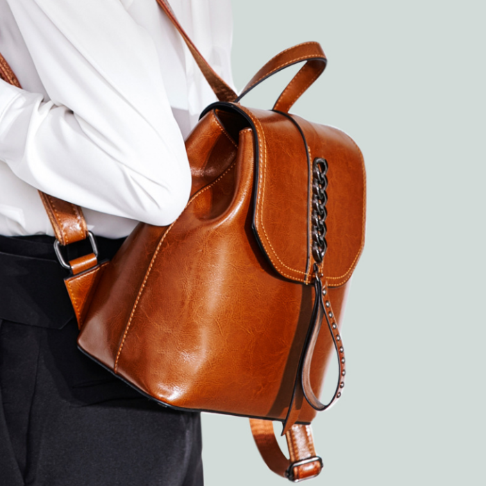 Lokeeda Bag: 2020 New And Fashional Woman Leather Travel Backpack