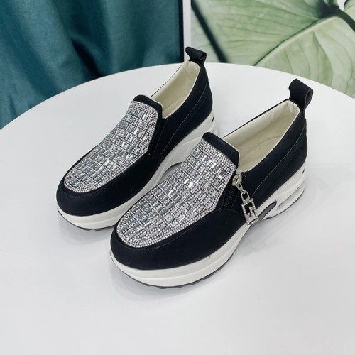 Women's Crystal Thick Bottom Air Cushion Casual Shoes