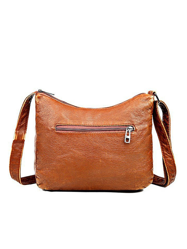 Vintage Studded Washed Leather Bag