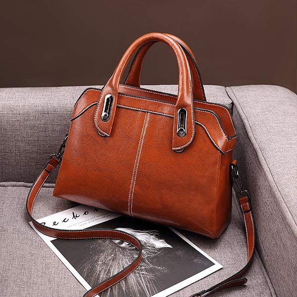 New Fashion Casual Stitching Leather Bag