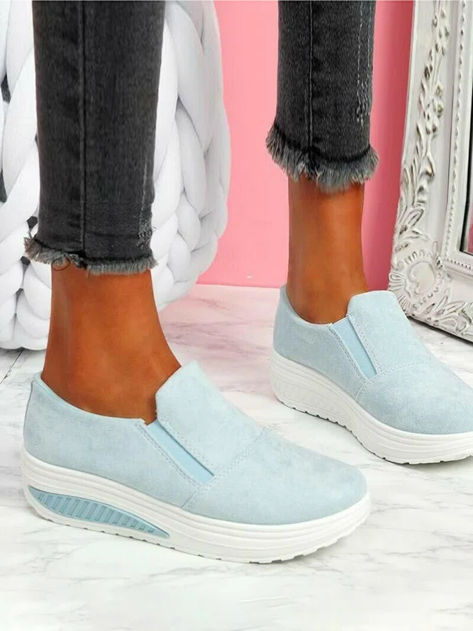 Casual Simple Stitching Platform Shoes