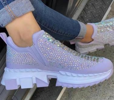 Hot Sale New Fashion Sneakers With Rhinestones
