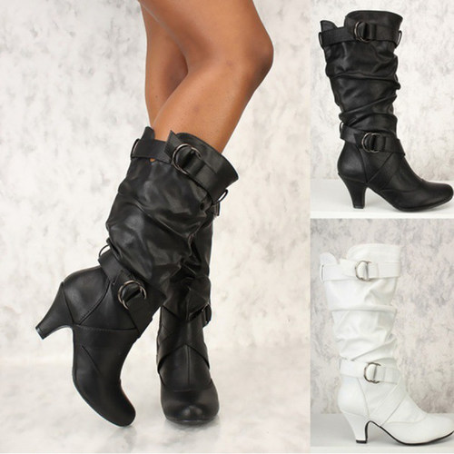 Round Toe Metal Embellished Boots