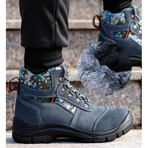 Cashmere Winter Anti-Smash Anti-Puncture Anti-Safety Shoes